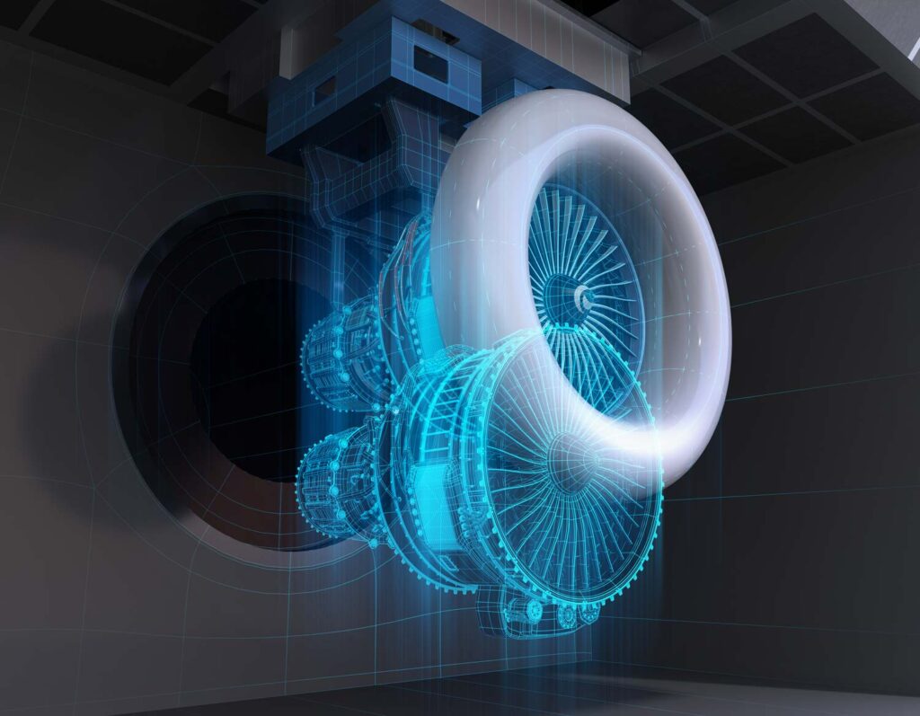 A virtual prototype of a jet engine for a plane